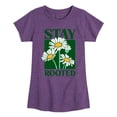 thumbnail image 1 of Instant Message - Daisies Stay Rooted - Toddler & Youth Girls Short Sleeve Graphic T-Shirt, 1 of 6