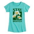 thumbnail image 1 of Instant Message - Daisies Stay Rooted - Toddler & Youth Girls Short Sleeve Graphic T-Shirt, 1 of 6