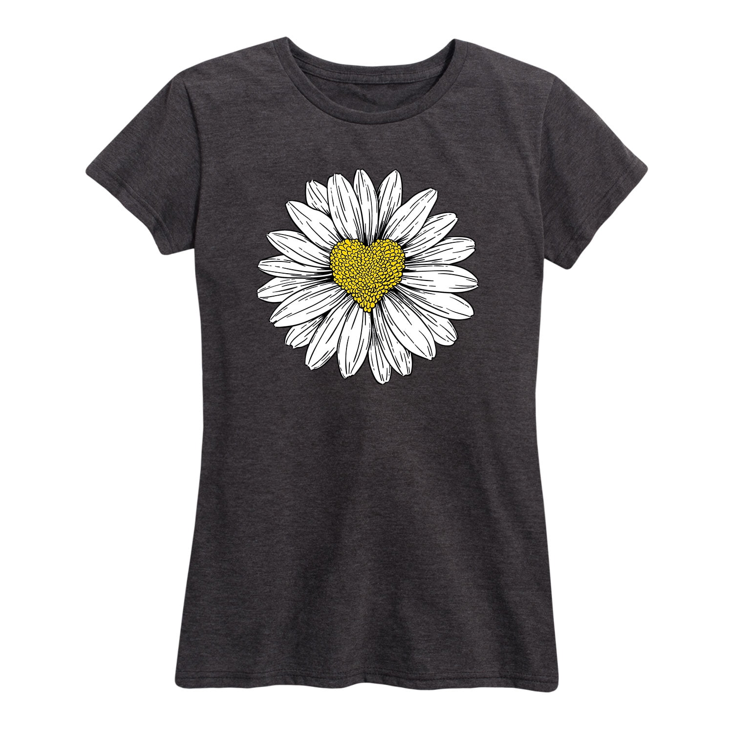 Instant Message Daisy Heart Drawing Women's Short Sleeve Graphic T