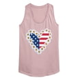 thumbnail image 1 of Instant Message - Daisy Heart USA Graphic Racerback Tank, 1 of 5