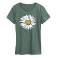 thumbnail image 1 of Instant Message - Daisy Heart - Women's Short Sleeve Graphic T-shirt, 1 of 5