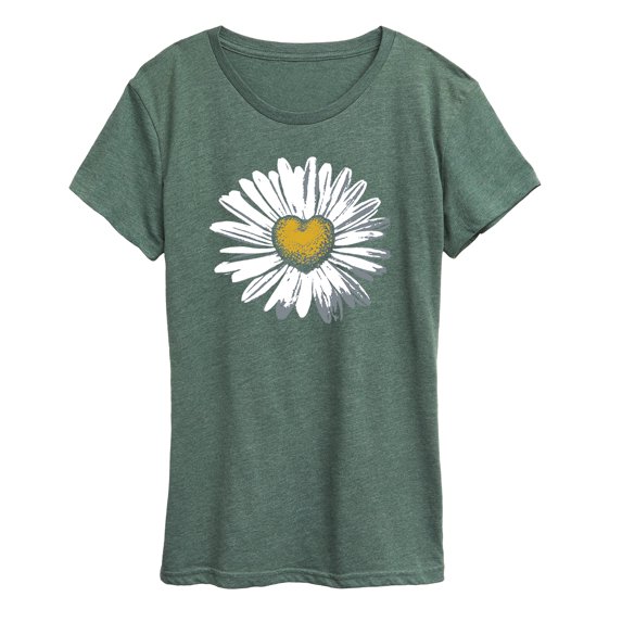 Instant Message - Daisy Heart - Women's Short Sleeve Graphic T-shirt