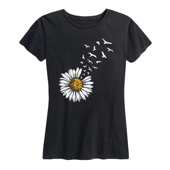 Instant Message - Daisy Turning to Birds - Women's Short Sleeve Graphic T-shirt