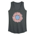 thumbnail image 1 of Instant Message - Daisy Usa Flag  - Women's Racerback Tank Top, 1 of 6