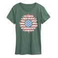 thumbnail image 1 of Instant Message - Daisy Usa Flag  - Women's Short Sleeve Graphic T-Shirt, 1 of 7