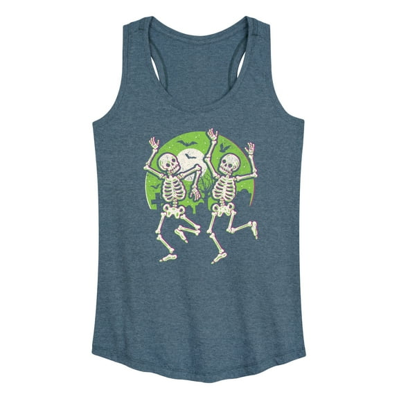 Instant Message - Dancing Skeletons - Women's Racerback Tank Top