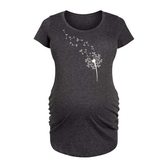 Instant Message - Dandelion Seeds - Maternity Scoop Neck Tee