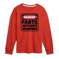 thumbnail image 1 of Instant Message - Danger Farts Without Warning - Toddler And Youth Long Sleeve Graphic T-Shirt, 1 of 6