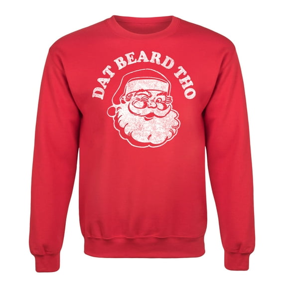 Instant Message - Dat Beard Tho - Christmas Santa Gift Adult Crew Fleece