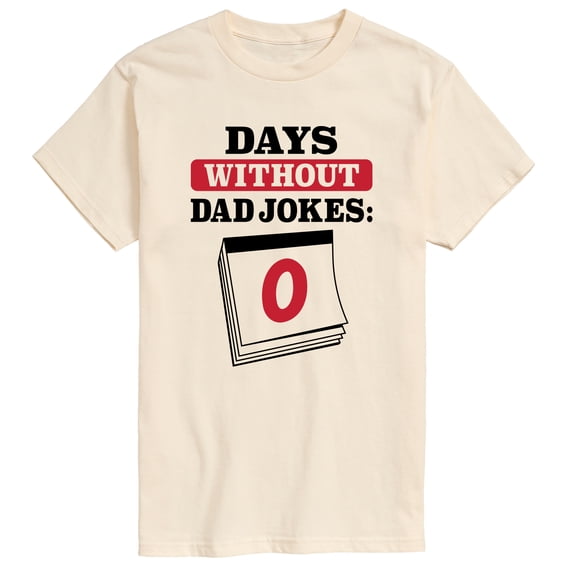 Instant Message - Days Without Dad Jokes Short Sleeve Graphic T-Shirt