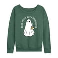 thumbnail image 1 of Instant Message - Dead Inside Caffeinated Ghost - Women's Lightweight French Terry Long Sleeve Shirt, 1 of 5