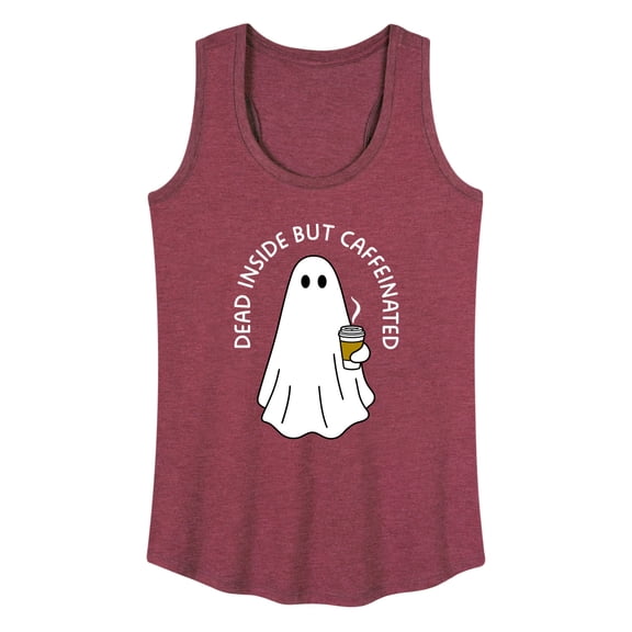 Instant Message - Dead Inside Caffeinated Ghost - Women's Racerback Tank Top