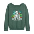 thumbnail image 1 of Instant Message - Dead Inside Loves Plants - Women's Lightweight French Terry Long Sleeve Shirt, 1 of 6