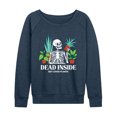 thumbnail image 1 of Instant Message - Dead Inside Loves Plants - Women's French Terry Long Sleeve Pullover, 1 of 6