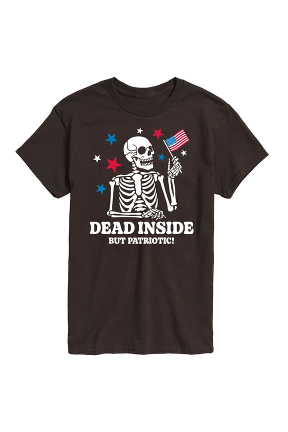 - Dead Inside Patriotic Short Sleeve Graphic T-Shirt