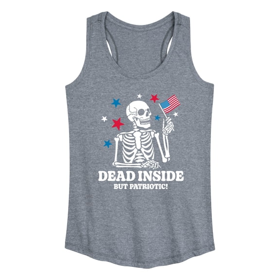 Instant Message - Dead Inside Patriotic - Women's Racerback Tank Top