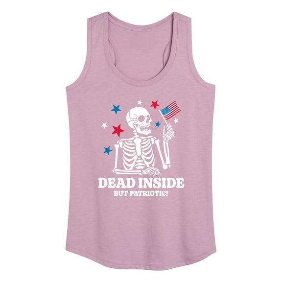 Instant Message - Dead Inside Patriotic - Women's Racerback Tank Top