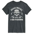 thumbnail image 1 of Instant Message - Dead Inside Until I Go Fishing - Men's Short Sleeve Graphic T-Shirt, 1 of 6