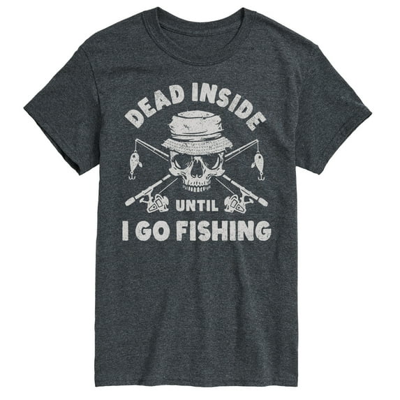Instant Message - Dead Inside Until I Go Fishing - Men's Short Sleeve Graphic T-Shirt