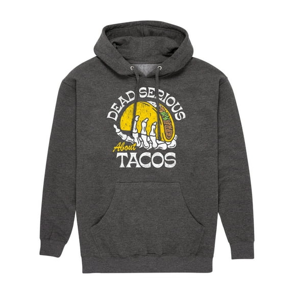 Instant Message - Dead Serious About Tacos - Men's Pullover Hooded Fleece Sweatshirt