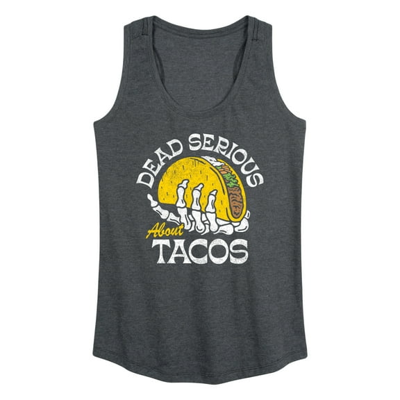 Instant Message - Dead Serious About Tacos - Women's Racerback Tank Top