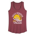 thumbnail image 1 of Instant Message - Dead Serious About Tacos - Women's Racerback Tank Top, 1 of 6
