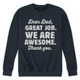 thumbnail image 1 of Instant Message - Dear Dad Great Job  - Men's Crew Neck Fleece Pullover, 1 of 6