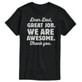 thumbnail image 1 of Instant Message - Dear Dad Great Job  - Men's Short Sleeve Graphic T-Shirt, 1 of 6