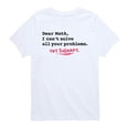 thumbnail image 1 of Instant Message - Dear Math I Cant Solve All Your Problems Short Sleeve Graphic T-Shirt, 1 of 5