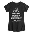 thumbnail image 1 of Instant Message - Dear Santa Unicorn - Toddler & Youth Girls Short Sleeve Graphic T-Shirt, 1 of 6