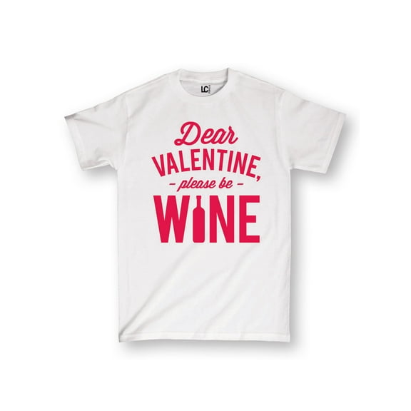 Instant Message - Dear Valentine Please Be Wine - Men's Short Sleeve Graphic T-Shirt