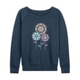 thumbnail image 1 of Instant Message - Decorative Flowers - Women's Lightweight French Terry Long Sleeve Shirt, 1 of 5