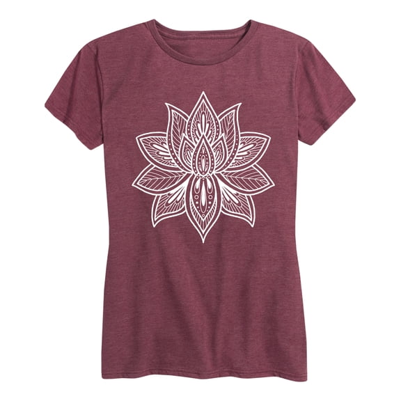 Instant Message - Decorative Lotus - Women's Short Sleeve Graphic T-shirt