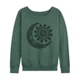 thumbnail image 1 of Instant Message - Decorative Sun Moon - Women's French Terry Long Sleeve Pullover, 1 of 5