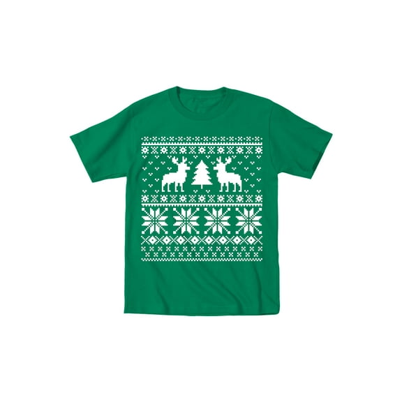 Instant Message - Deer, Trees -YOUTH SHORT SLEEVE TEE-XL