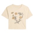 thumbnail image 1 of Instant Message - Delicate Balance Cropped Graphic T-Shirt, 1 of 5