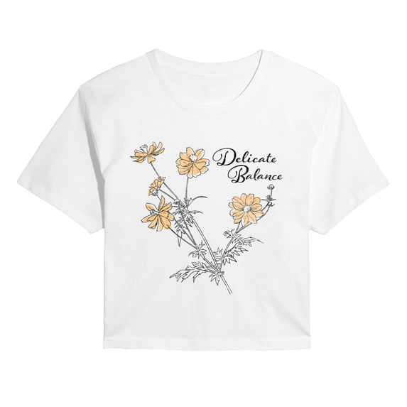 Instant Message - Delicate Balance Cropped Graphic T-Shirt