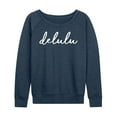thumbnail image 1 of Instant Message - Delulu Cursive - Women's Lightweight French Terry Long Sleeve Shirt, 1 of 6