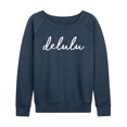 thumbnail image 1 of Instant Message - Delulu Cursive - Women's Lightweight French Terry Long Sleeve Shirt, 1 of 6
