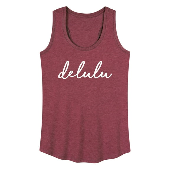 Instant Message - Delulu Cursive - Women's Racerback Tank Top