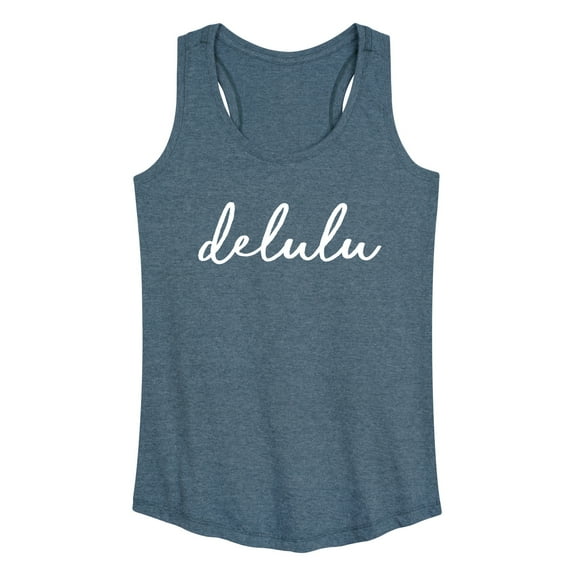 Instant Message - Delulu Cursive - Women's Racerback Tank Top