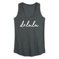thumbnail image 1 of Instant Message - Delulu Cursive - Women's Racerback Tank Top, 1 of 6