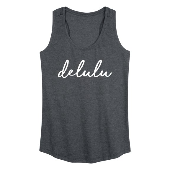 Instant Message - Delulu Cursive - Women's Racerback Tank Top