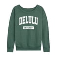 thumbnail image 1 of Instant Message - Delulu University - Women's Lightweight French Terry Long Sleeve Shirt, 1 of 6