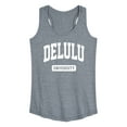 thumbnail image 1 of Instant Message - Delulu University - Women's Racerback Tank Top, 1 of 6