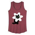 thumbnail image 1 of Instant Message - Derpy Flower Cat - Women's Racerback Tank Top, 1 of 6