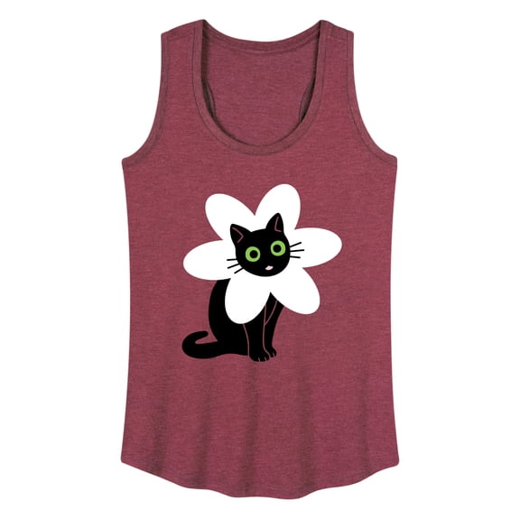 Instant Message - Derpy Flower Cat - Women's Racerback Tank Top