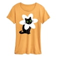 thumbnail image 1 of Instant Message - Derpy Flower Cat - Women's Short Sleeve Graphic T-Shirt, 1 of 7