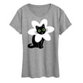 thumbnail image 1 of Instant Message - Derpy Flower Cat - Women's Short Sleeve Graphic T-Shirt, 1 of 6