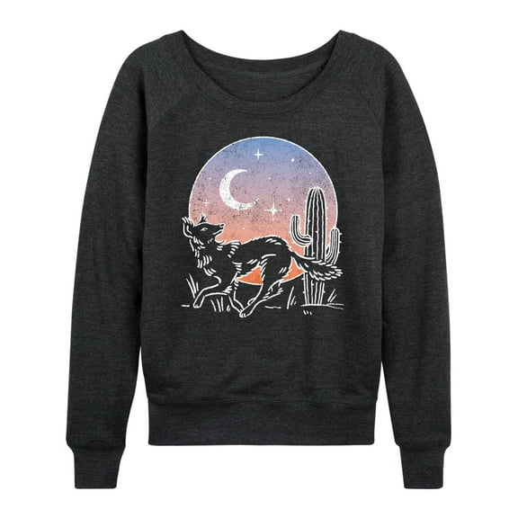 Instant Message - Desert Coyote  - Women's Lightweight French Terry Long Sleeve Shirt